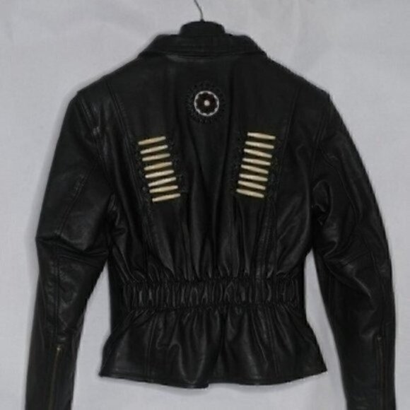 Vintage Jackets & Blazers - Leather Jacket Tribal